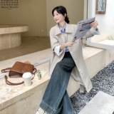 韩系拼接蕾丝袖口风衣8116-P175-K248，女装风衣，浙宝189