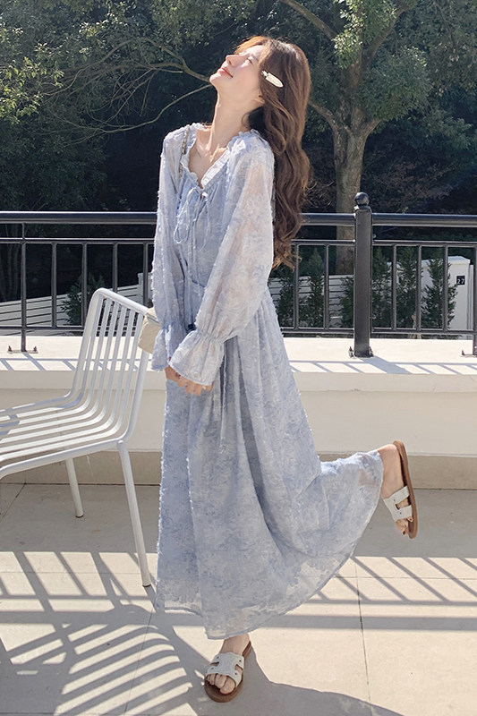 【现货】木耳边宽松连衣裙791-P135-K198,女装连衣裙,浙宝189