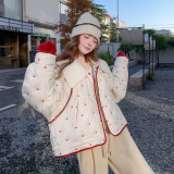 【现货】新年针织拼接刺绣爱心90绒羽绒服8825-P295-K448，女装羽绒服，浙宝189