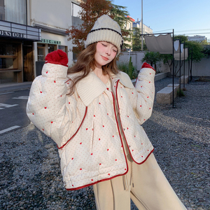 【现货】新年针织拼接刺绣爱心90绒羽绒服8825-P295-K448图片