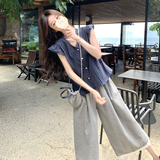 【现货】盐系休闲格子裤两件套7116-P145-K208，商品下架区，浙宝189