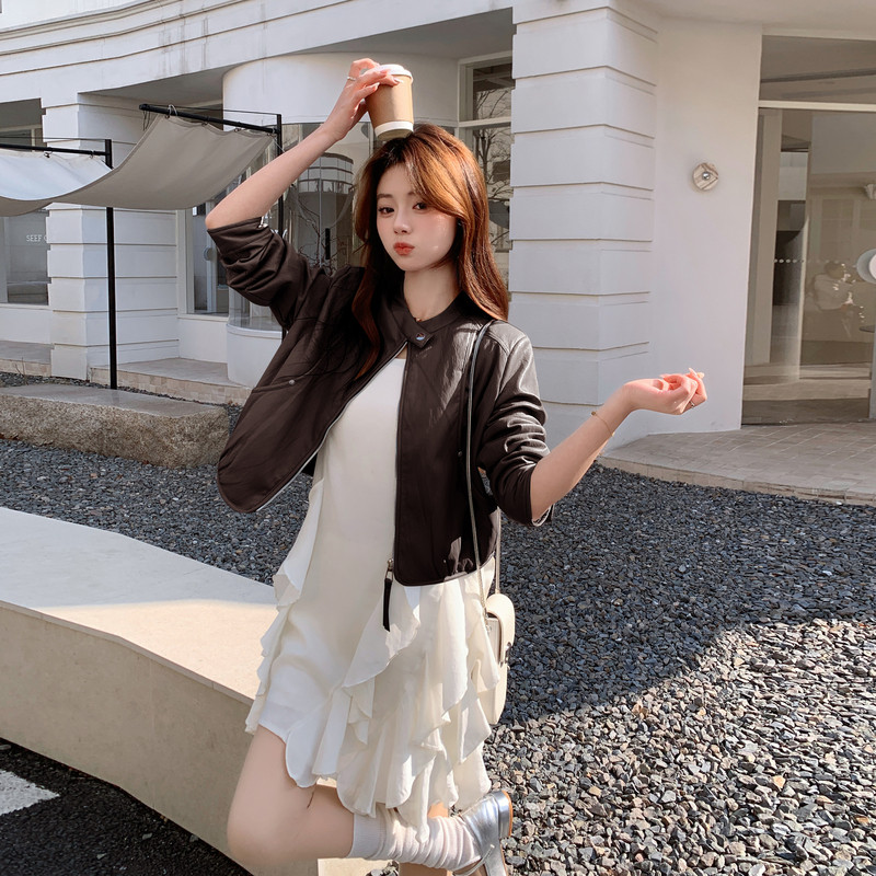 【现货】休闲皮衣9202-P155-K248,女装皮衣,浙宝189