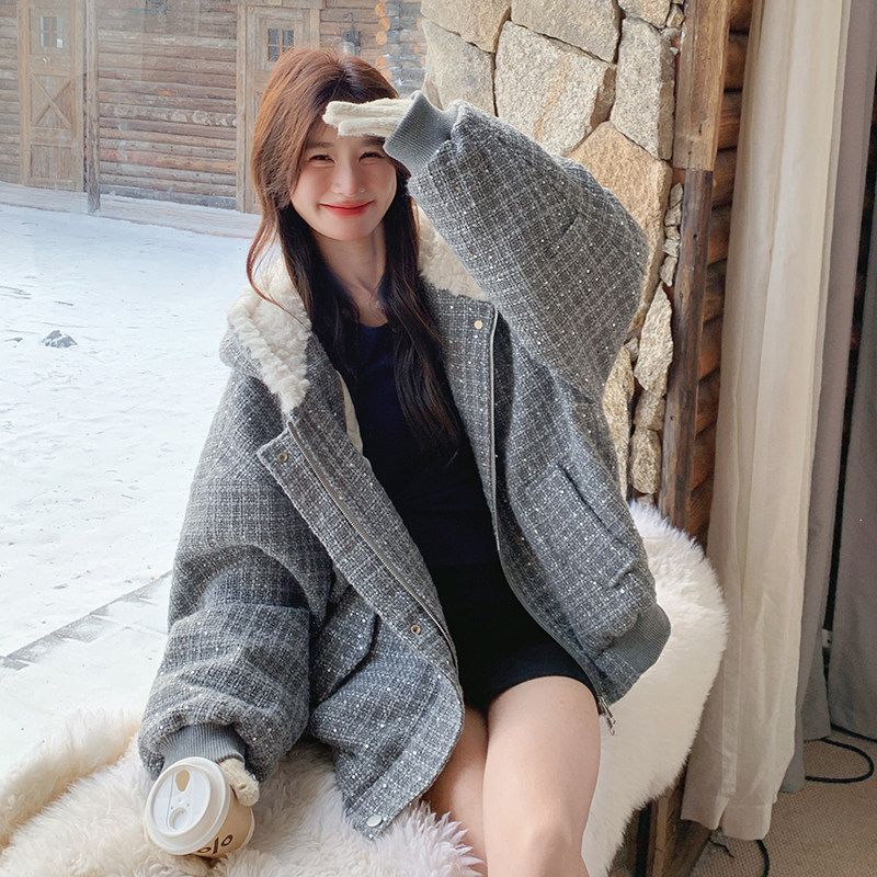 【现货】90绒连帽羽绒服859-P295-K398,女装羽绒服,浙宝189