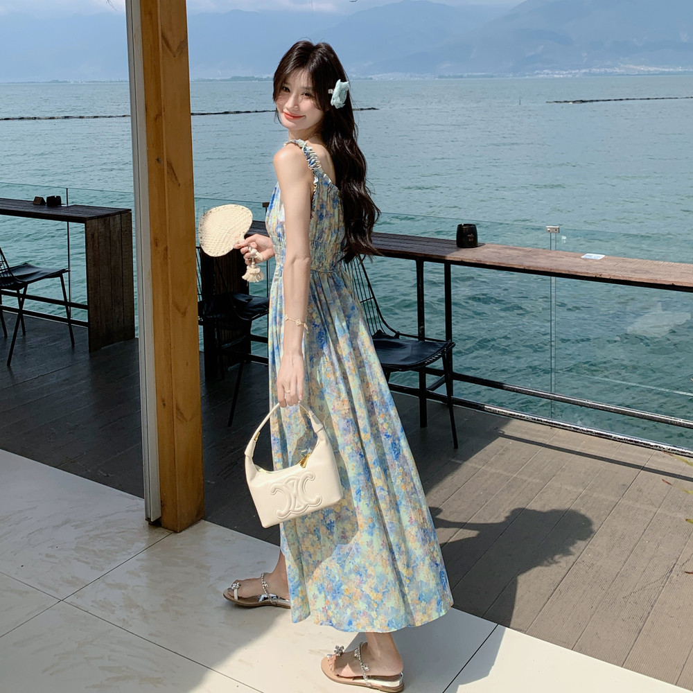 【现货】油画花卉连衣裙7119-P125-K188,女装连衣裙,浙宝189