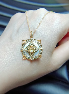 S925银吊坠空托4*6mm圆3mm