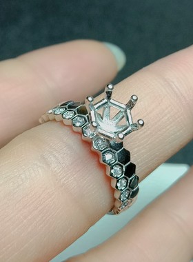 银托1克拉S925银莫桑钻款