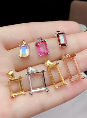 925银镀18k黄金色多规格空托