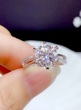 克拉莫桑钻款银镀S92518K白金