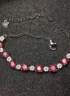 18k精工白金银手链