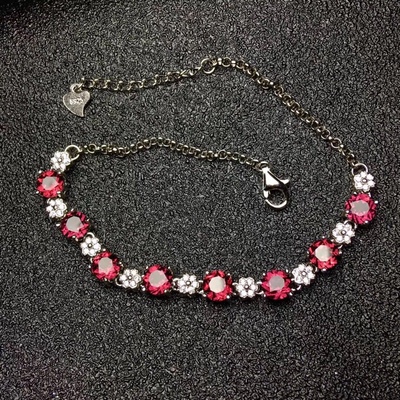 18k精工白金银手链