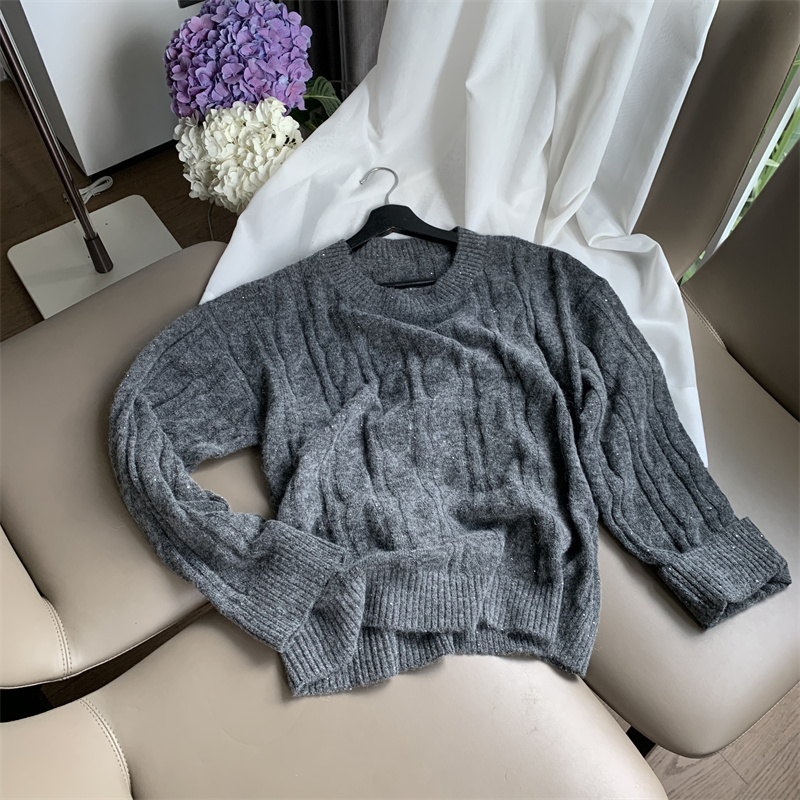 秋冬温温柔柔 1mm微珠片 时髦针织PULLOVER