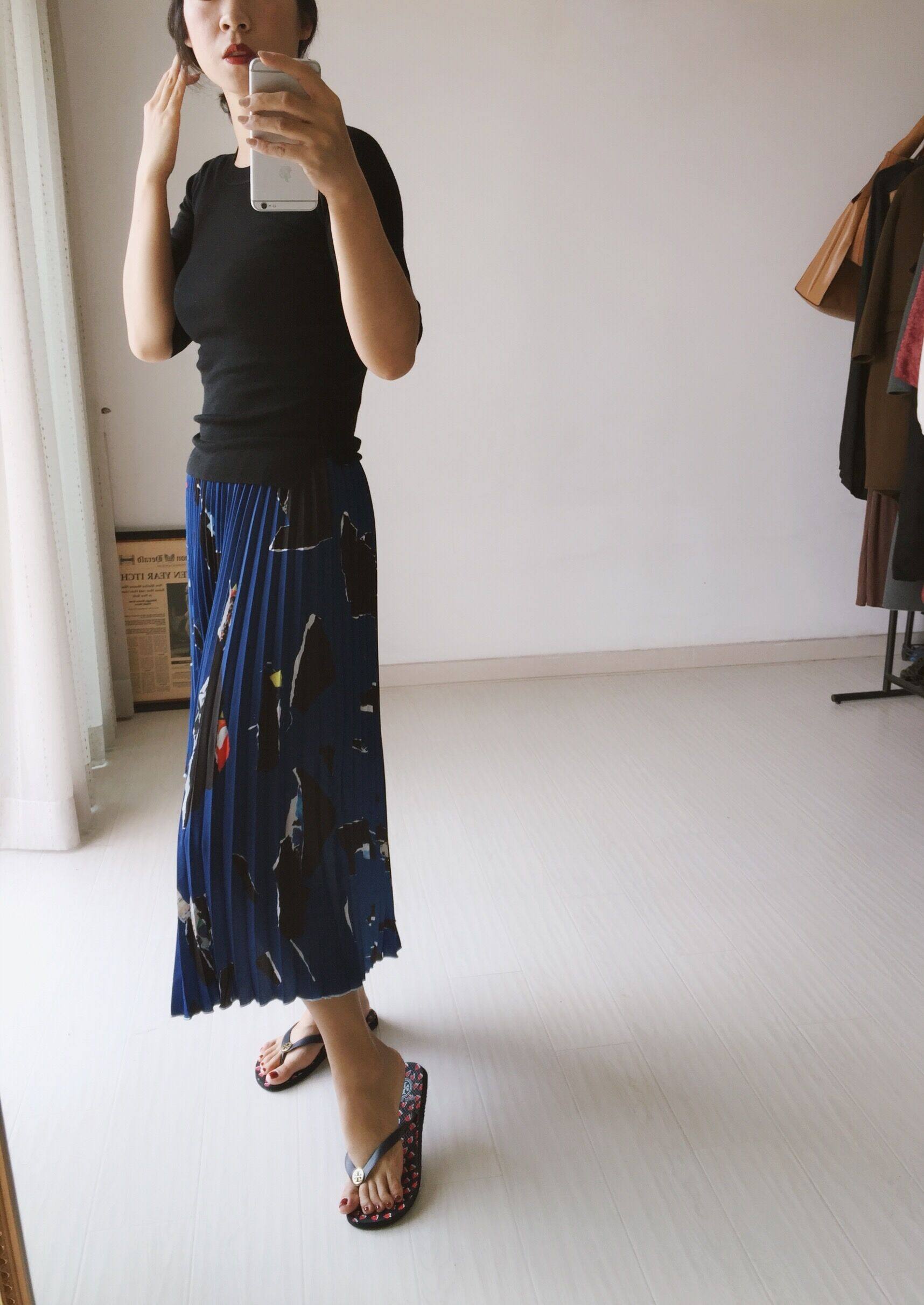 自留 绝美夜幕蓝印花半裙  春天来了~~~k