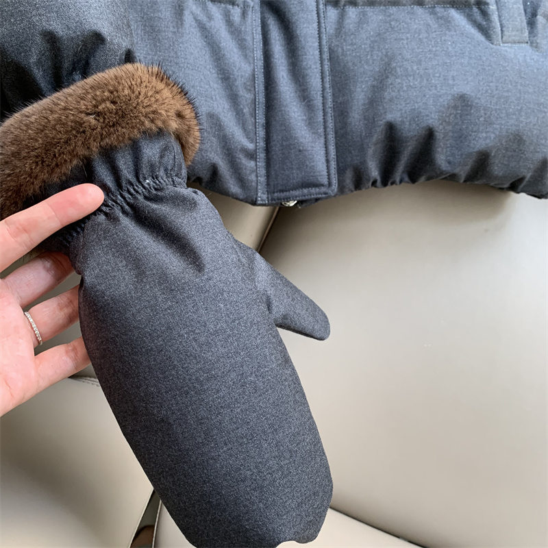 限量纯甄系列 高级保暖鹅绒|帕斯条水貂毛领羊毛真丝外挂低调轻奢