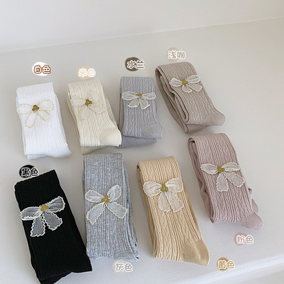 女童连裤袜春秋薄款儿童打底裤棉