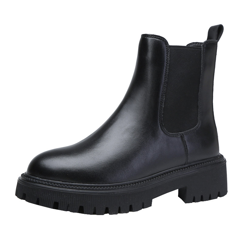CHELSEA BOOTS WOMENS BLOCK HEEL BRITISH STYLE PLATFORM MARTIN BOOTS 2023 NEW FALL WINTER FLEECE BOOTS BOOTS