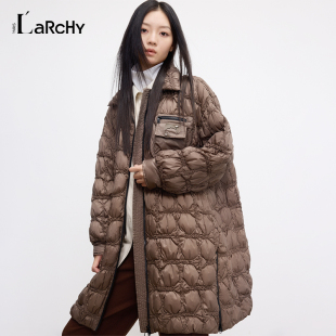 LARCHY来尔佳昵2024冬装 立领净色羽绒服