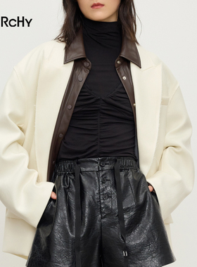 LARCHY来尔佳昵2024秋装大翻领外套