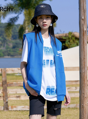 LARCHY来尔佳昵2024春装棒球领马甲外套