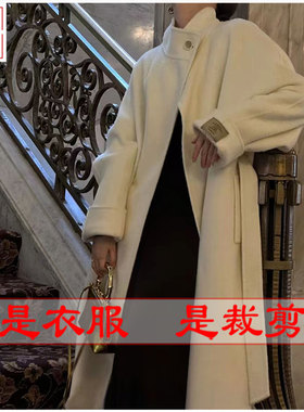 明辉纸样新款秋冬宽松女双面呢连袖大衣图纸DIY缝纫裁剪样板23331