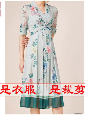 明辉纸样新款夏服装样板时尚弹力连衣裙牛皮纸缝纫设计图纸22099