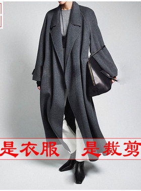 明辉纸样新款秋冬服装样板宽松女双面呢大衣DIY缝纫裁剪图纸23303