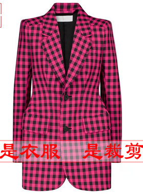 明辉纸样新款春秋时尚商场同款女士外套修身缝纫女西装图纸21035