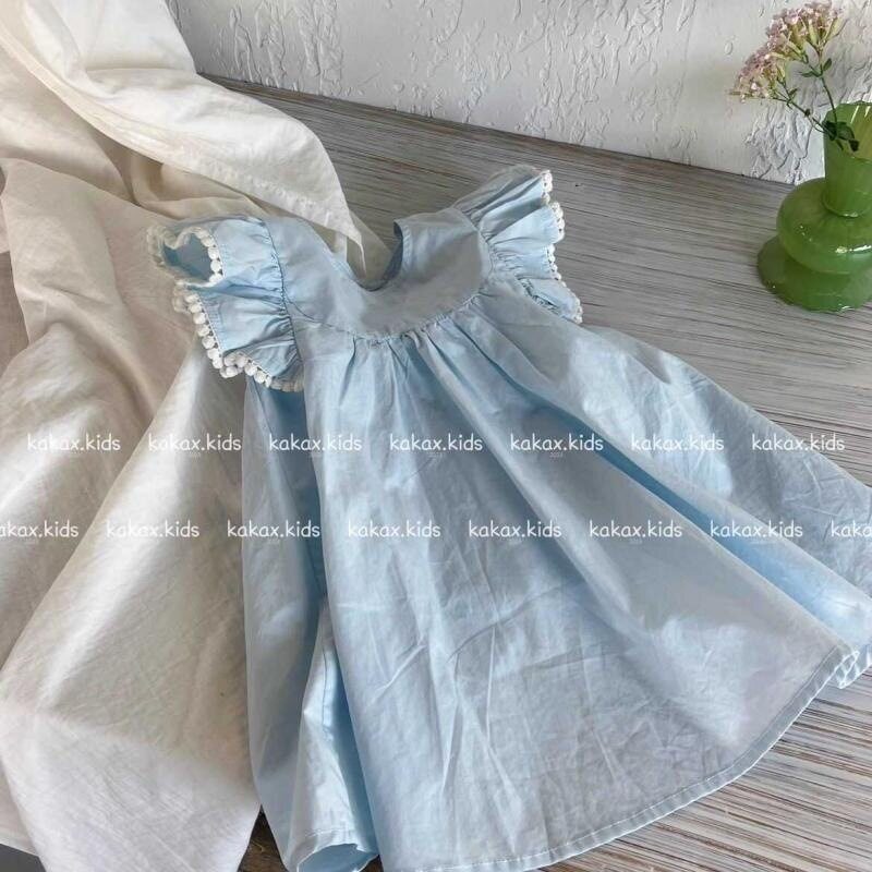 女童洋气连衣裙2025新款夏装儿童飞飞袖气质公主裙娃娃衫气质裙子