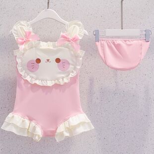 女童泳衣新款 可爱小公主风中小童温泉游泳衣 儿童女孩绝美泳装