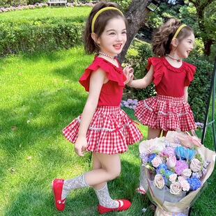 女童多巴胺风夏装2026新款女孩夏日绝美套装裙子儿童夏季甜酷穿搭