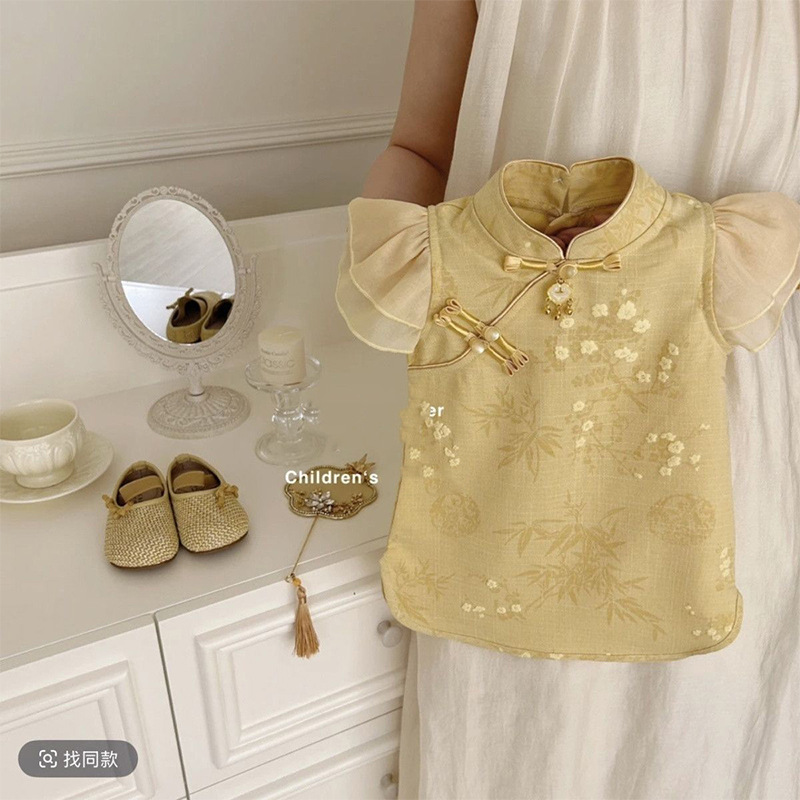 儿童夏款女童2025新款旗袍中式女