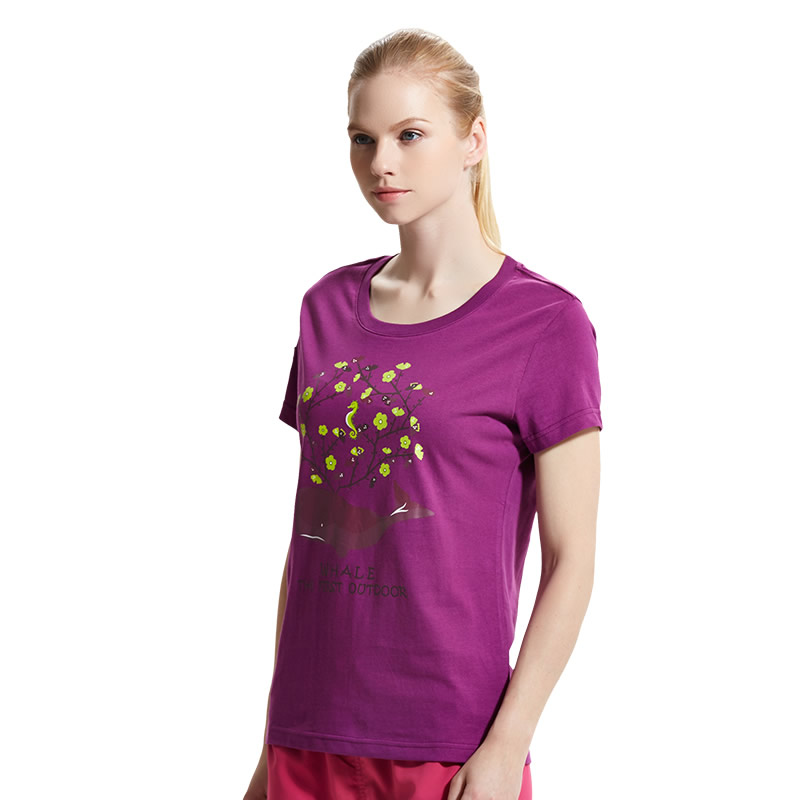 T-shirt sport pour femme THEFIRSTOUTDOOR à manche courte en coton - Ref 2027514 Image 4