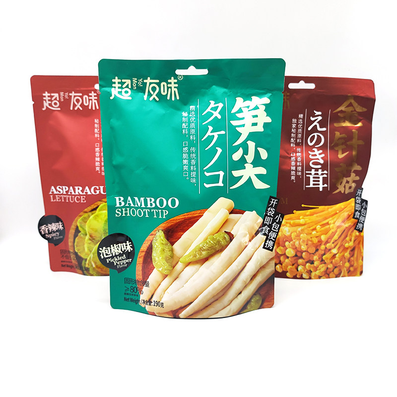 超友味香辣手拔笋尖金针菇泡椒脆莴笋酱菜啤酒伴侣凉菜素食零食