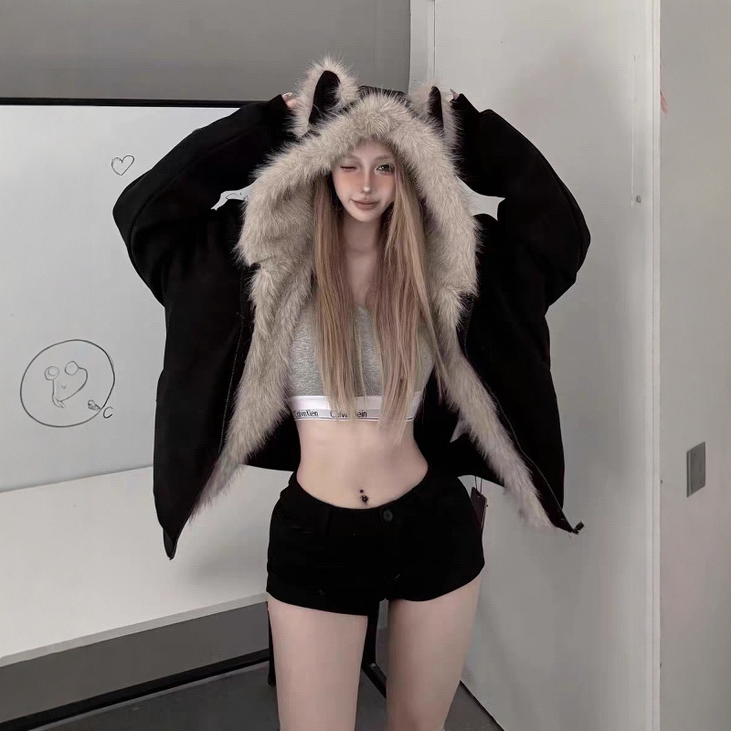 座山雕棉衣棉服女2025年冬季新款派克服棉袄加绒小个子加厚外套潮