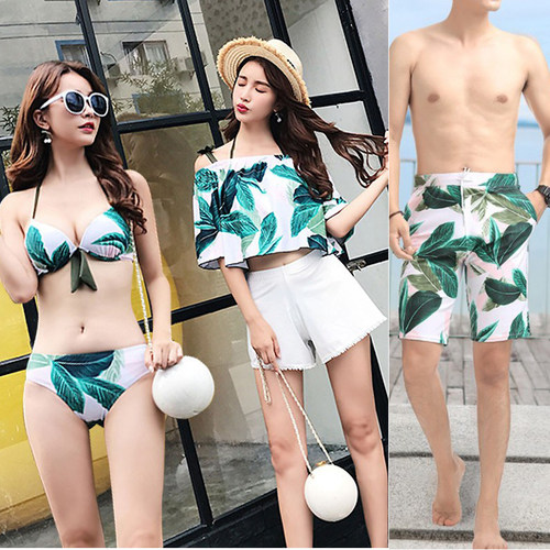 情侣泳装衣小胸聚拢比基尼