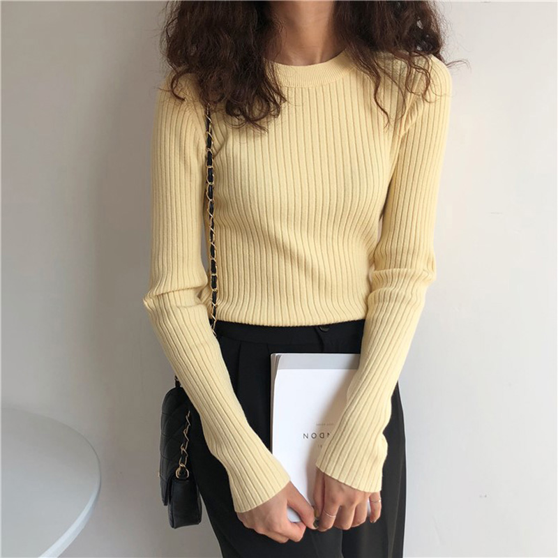 少女感毛衣初秋内搭打底小鸡黄