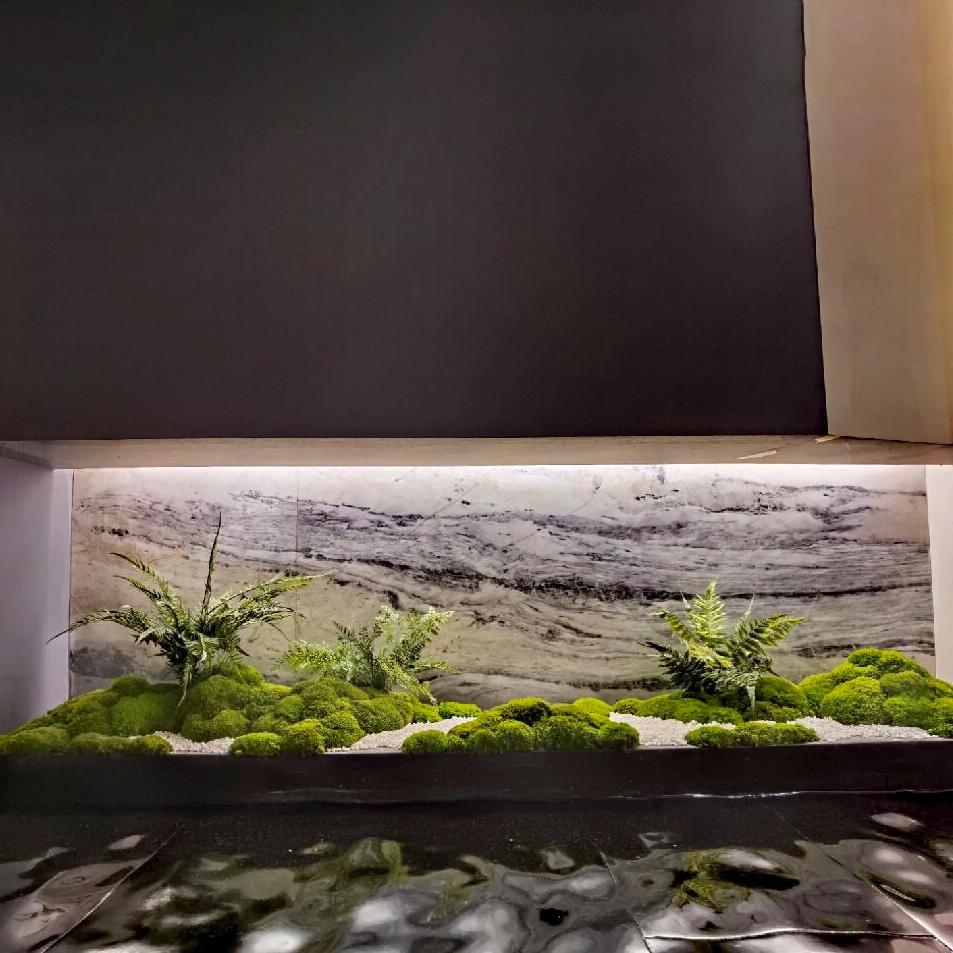 永生苔藓微景观室内软装简约摆设仿真青苔玄关过道商场售楼处造景