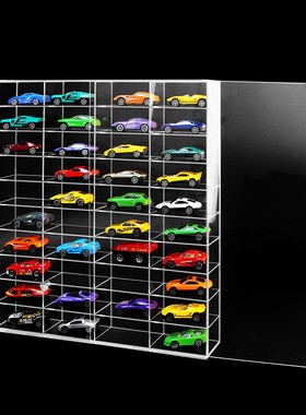 1：64玩具车模展示架透明模型收纳架收纳盒陈列柜小汽车盒