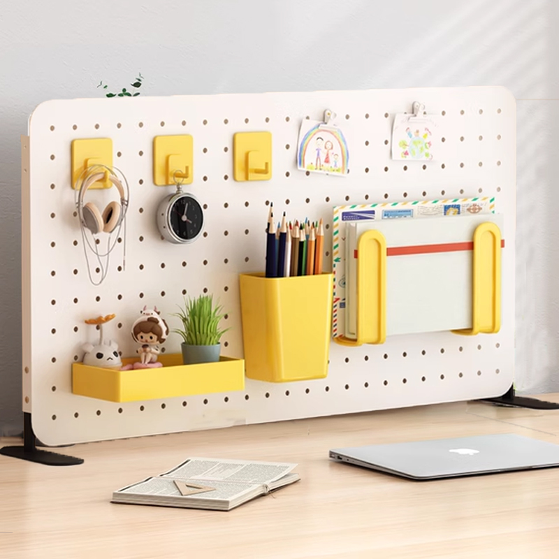 桌面洞洞板置物架桌上收纳神器可立式夹式书桌夹板办公桌挡板学习