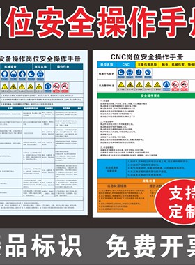 岗位安全操作手册一岗一册制度贴