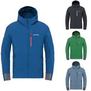 日本montbell crag hooded软壳弹性男款防风外套上衣1106727