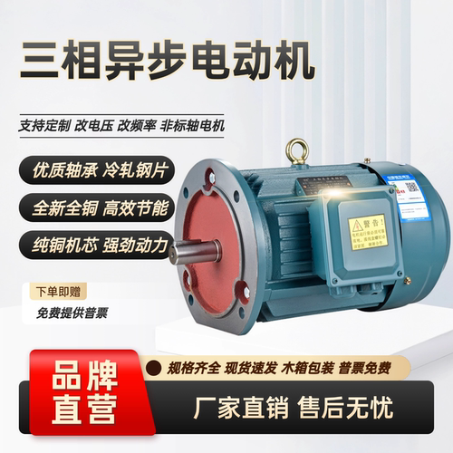 三相电动机Y100L-2 3KW/1.5/2.2/YE3-100L2-4 3KW全新铜马达380V