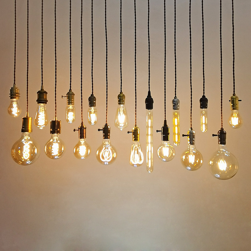 餐饮店led小吊灯座e27爱迪生灯泡创意复古橱窗diy装饰灯头酒吧灯,家装灯饰光源,酒店/宴会厅/餐饮吊灯,淘宝优惠券,粉丝福利购,淘宝优惠卷