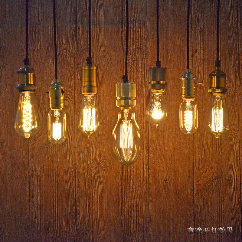 复古创意钨丝暖光装饰北欧个性餐厅酒吧柜台服装店二线轨道条吊灯,家装灯饰光源,客厅吊灯,淘宝优惠券,粉丝福利购,淘宝优惠卷