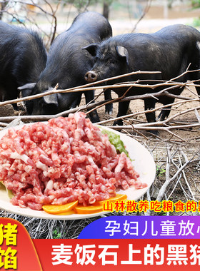 国产馅料食材生鲜黑猪肉