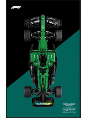 适用于AMR25阿斯顿马丁 F1方程式赛车积木上墙展示相框装饰板