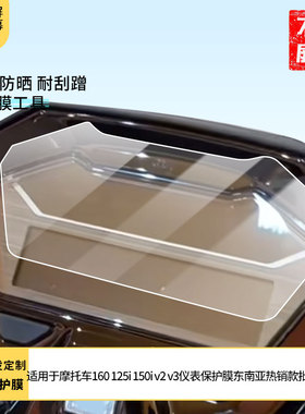 适用于摩托车click160 125i 150i v2 v3电动车屏幕膜磨砂防反光膜软钢化膜防刮膜膜高清防指纹膜贴膜蓝光膜