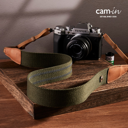 cam-in橄榄色防滑单反相机背带
