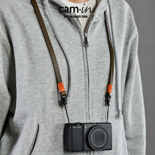 gr4索尼小黑卡 gr3 cam·in 相机背带真皮复古肩带适用于理光gr2
