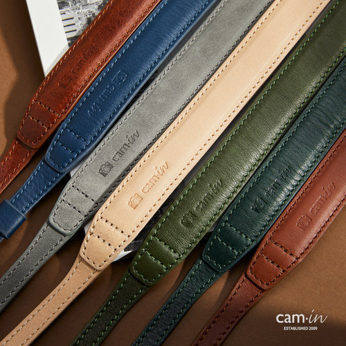 cam-in真皮可调斜挎复古相机肩带