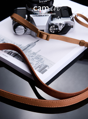cam-in 真皮相机背带微单摄影肩带适用于富士xm5索尼ZVE10尼康z30